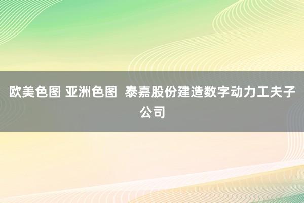 欧美色图 亚洲色图  泰嘉股份建造数字动力工夫子公司