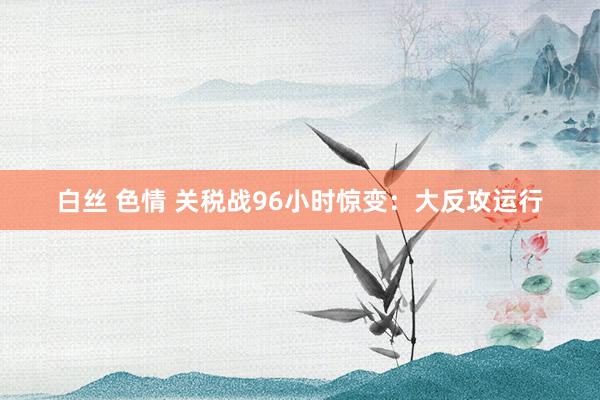 白丝 色情 关税战96小时惊变：大反攻运行